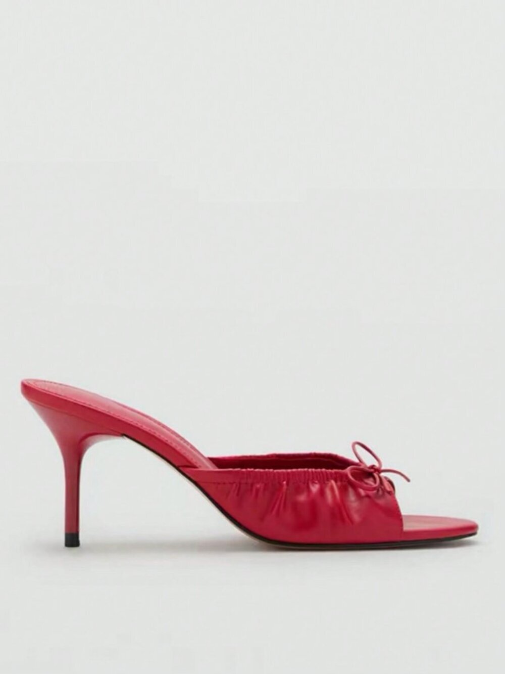 Red Mule Women's Patent Leather Pointed Toe High Heel Sandals - Picture 3 of 4